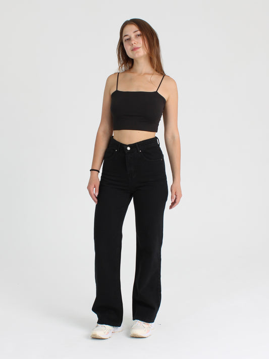 Black Anna Straight Leg Jeans