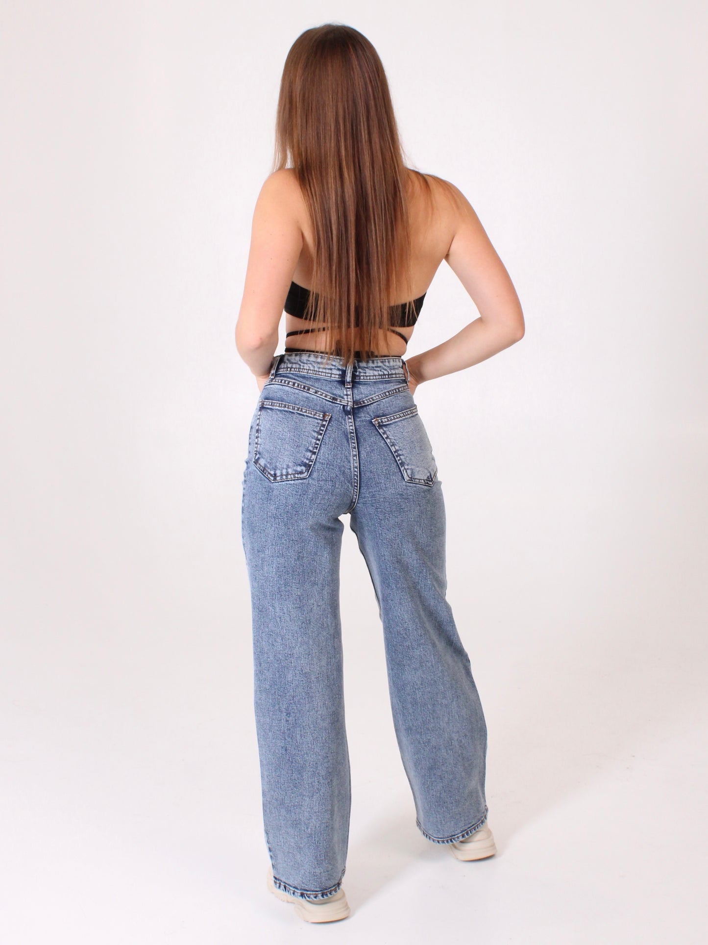 Mid Blue Masha 90’s Wide Leg Jeans