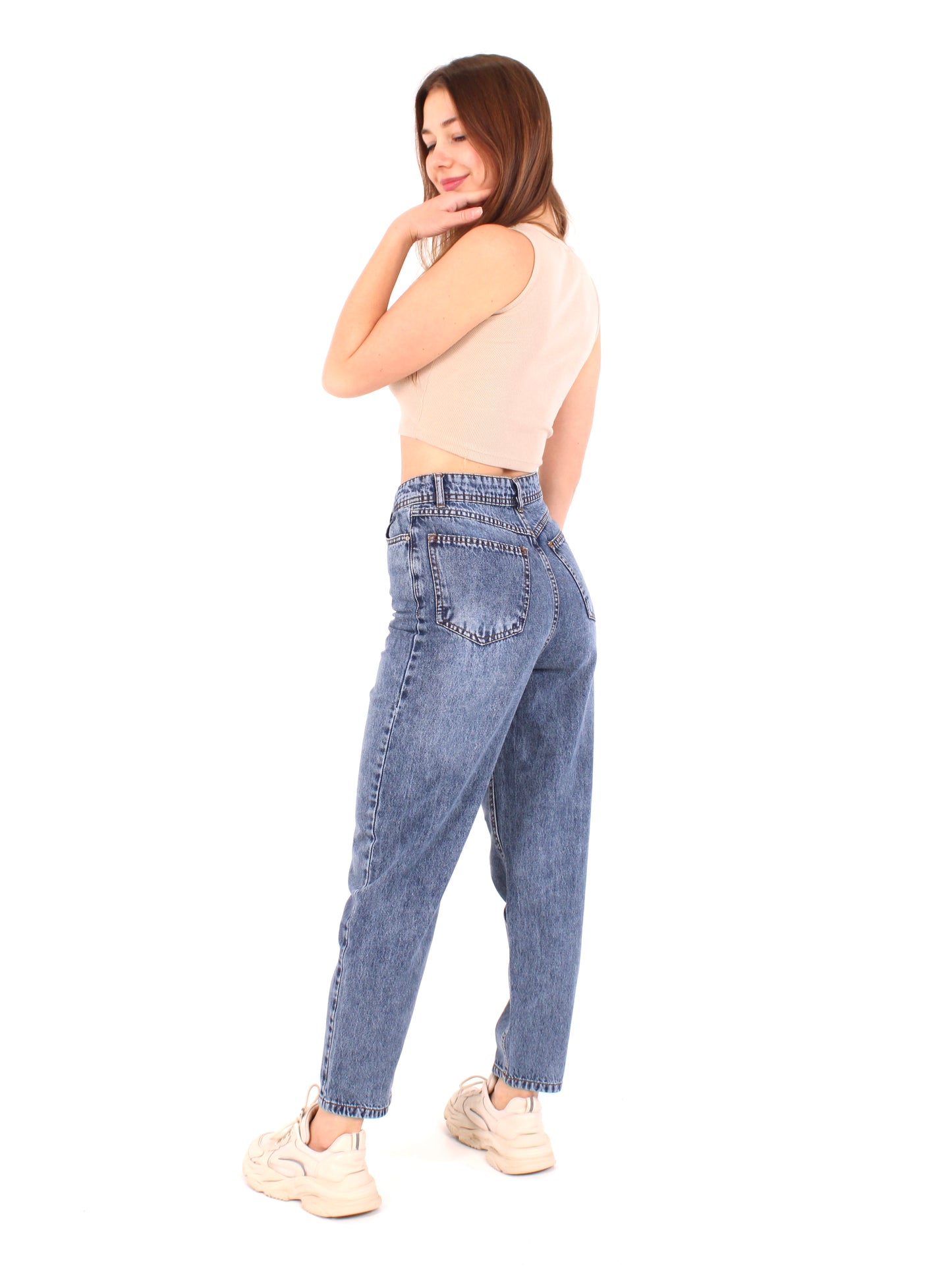 Dark Blue Polina Mom Jeans