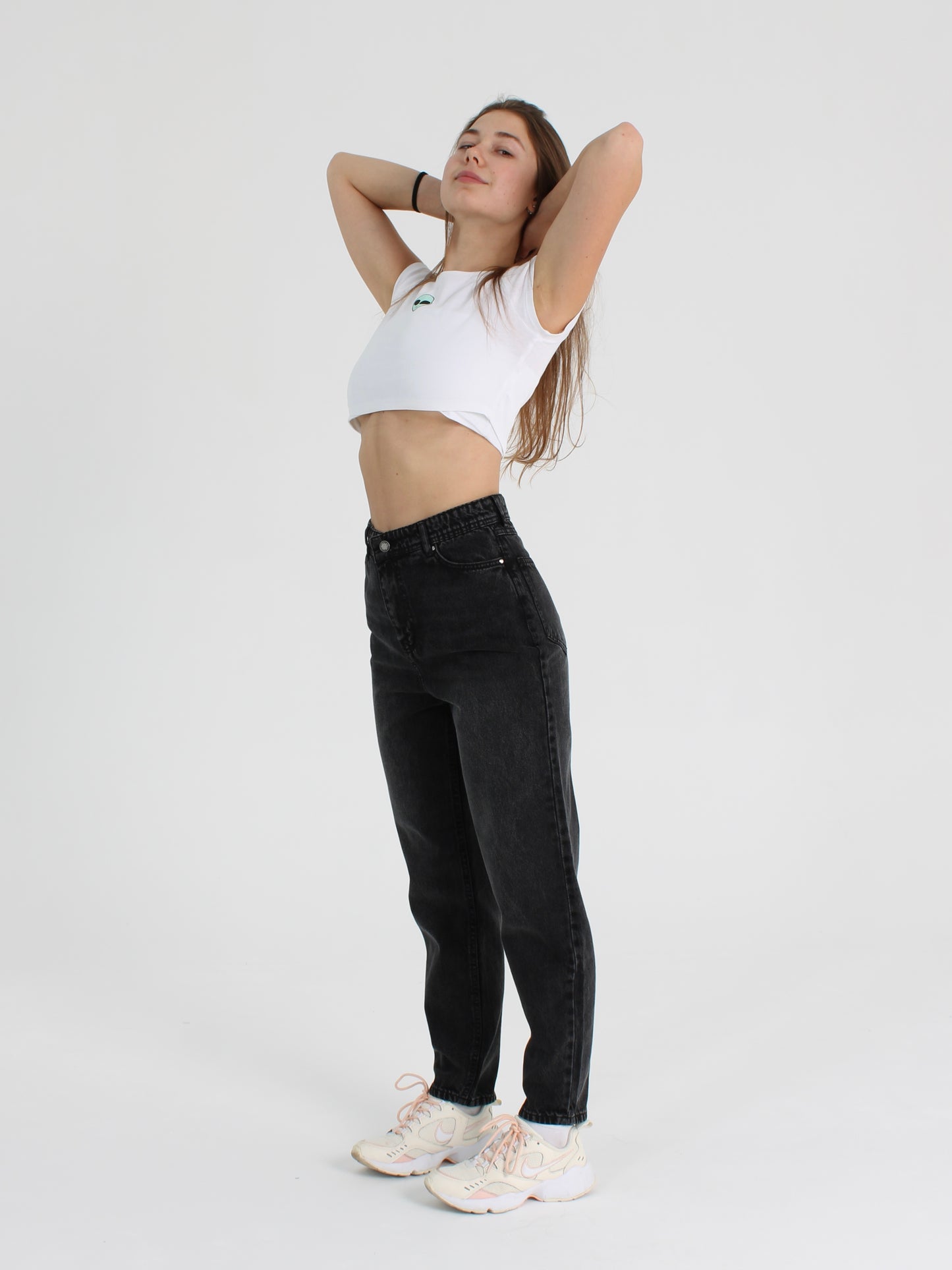Washed Black Polina Mom Jeans