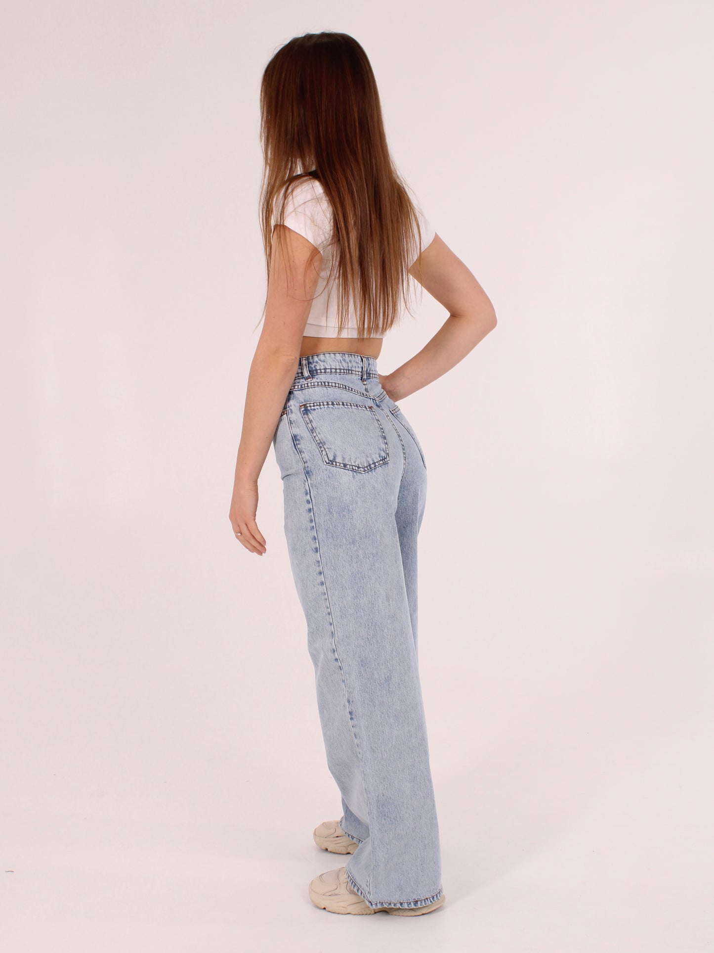 Ocean Blue Masha Wide Leg Jeans
