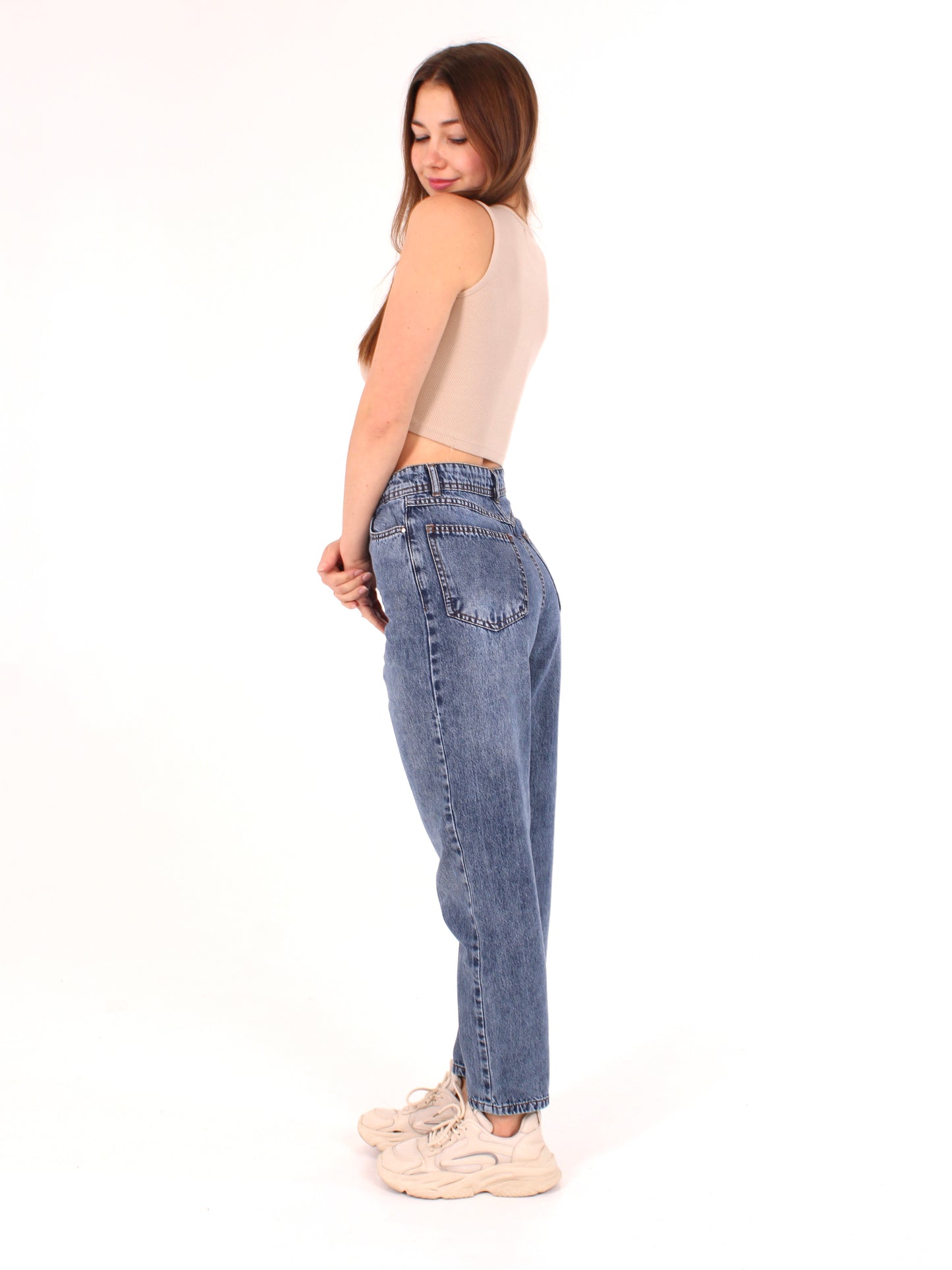 Dark Blue Polina Mom Jeans