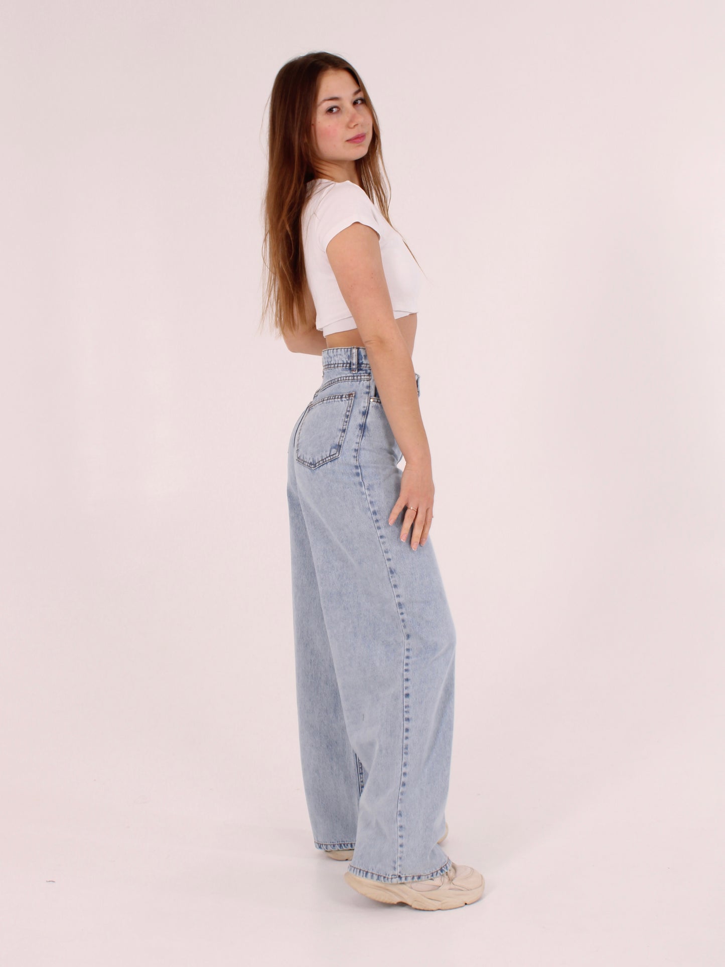 Ocean Blue Masha Wide Leg Jeans