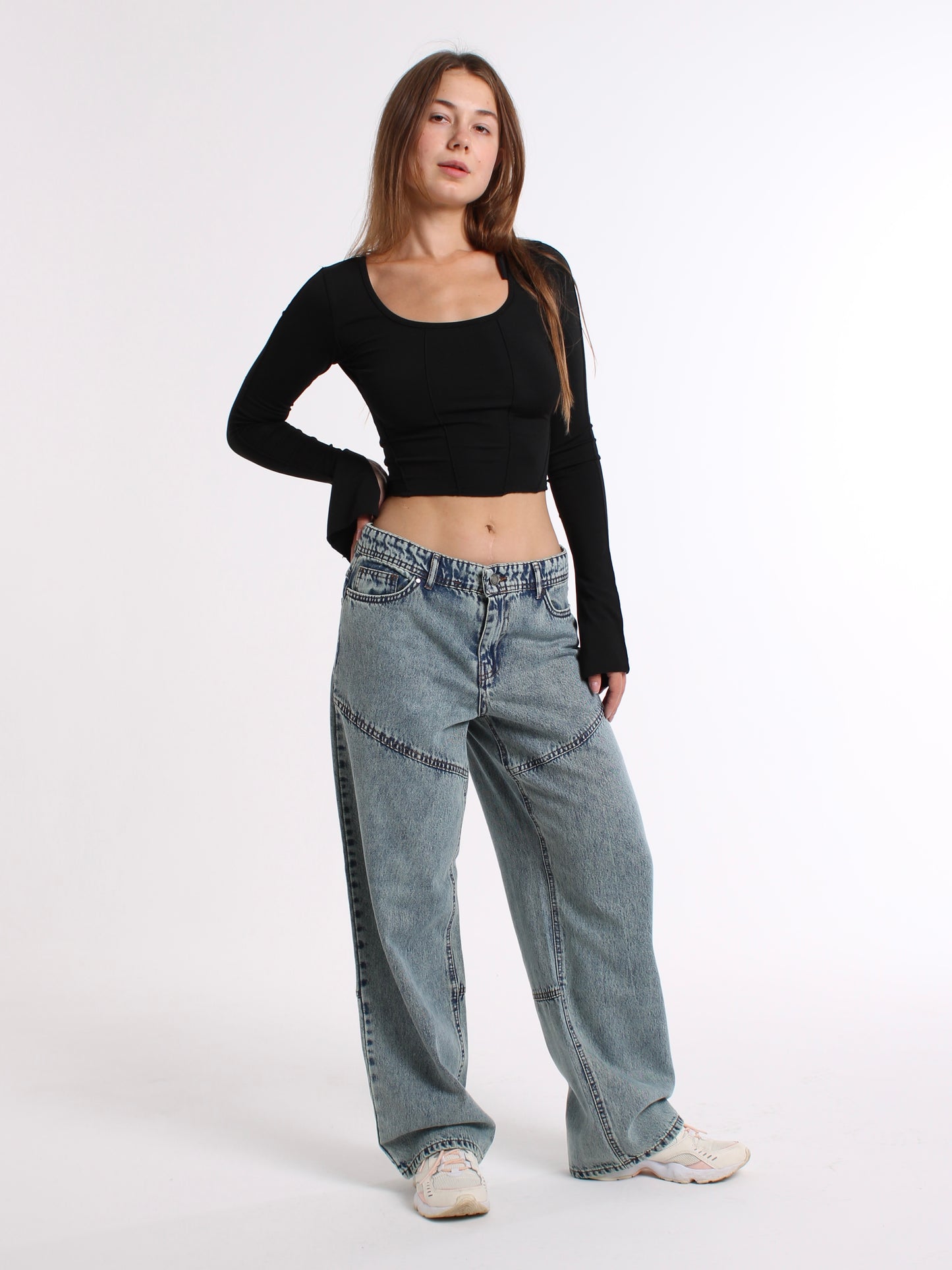 Green Cast Dasha Baggy Mid Waist jeans
