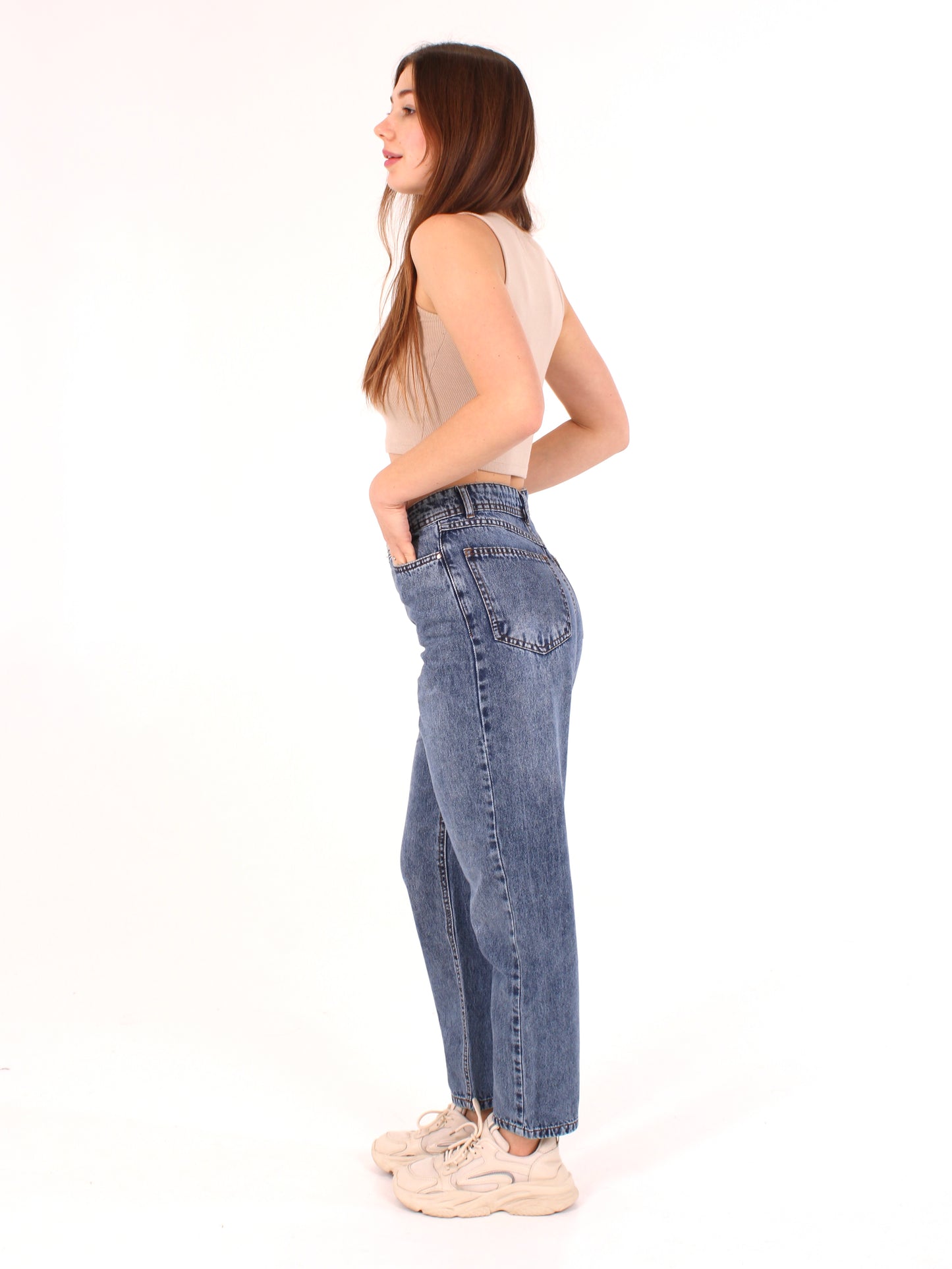 Dark Blue Polina Mom Jeans