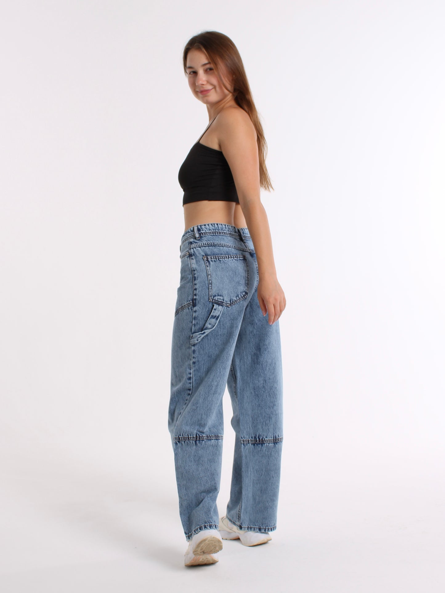 Mid Blue Dasha Baggy Mid Waist jeans