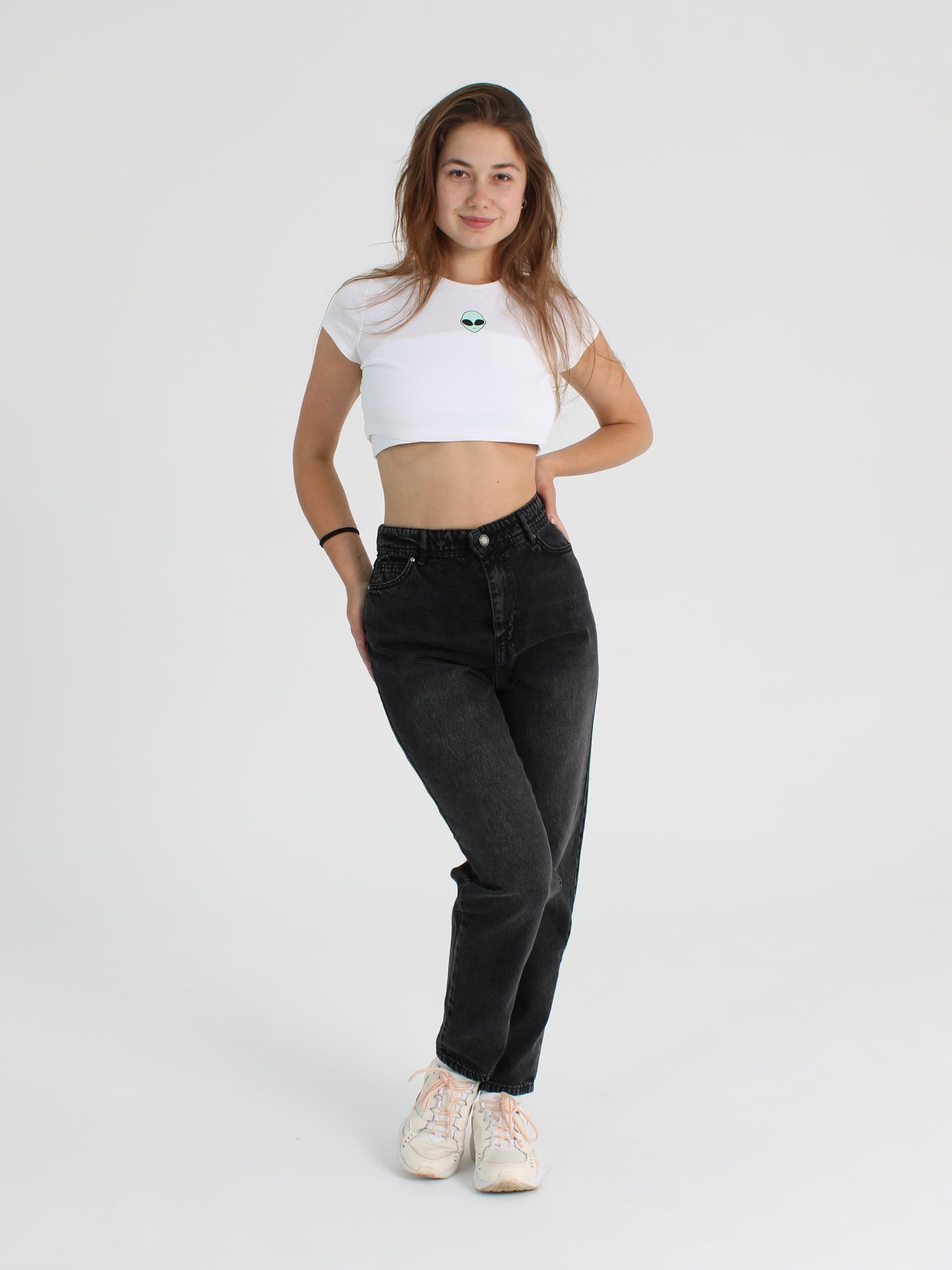 Washed Black Polina Mom Jeans