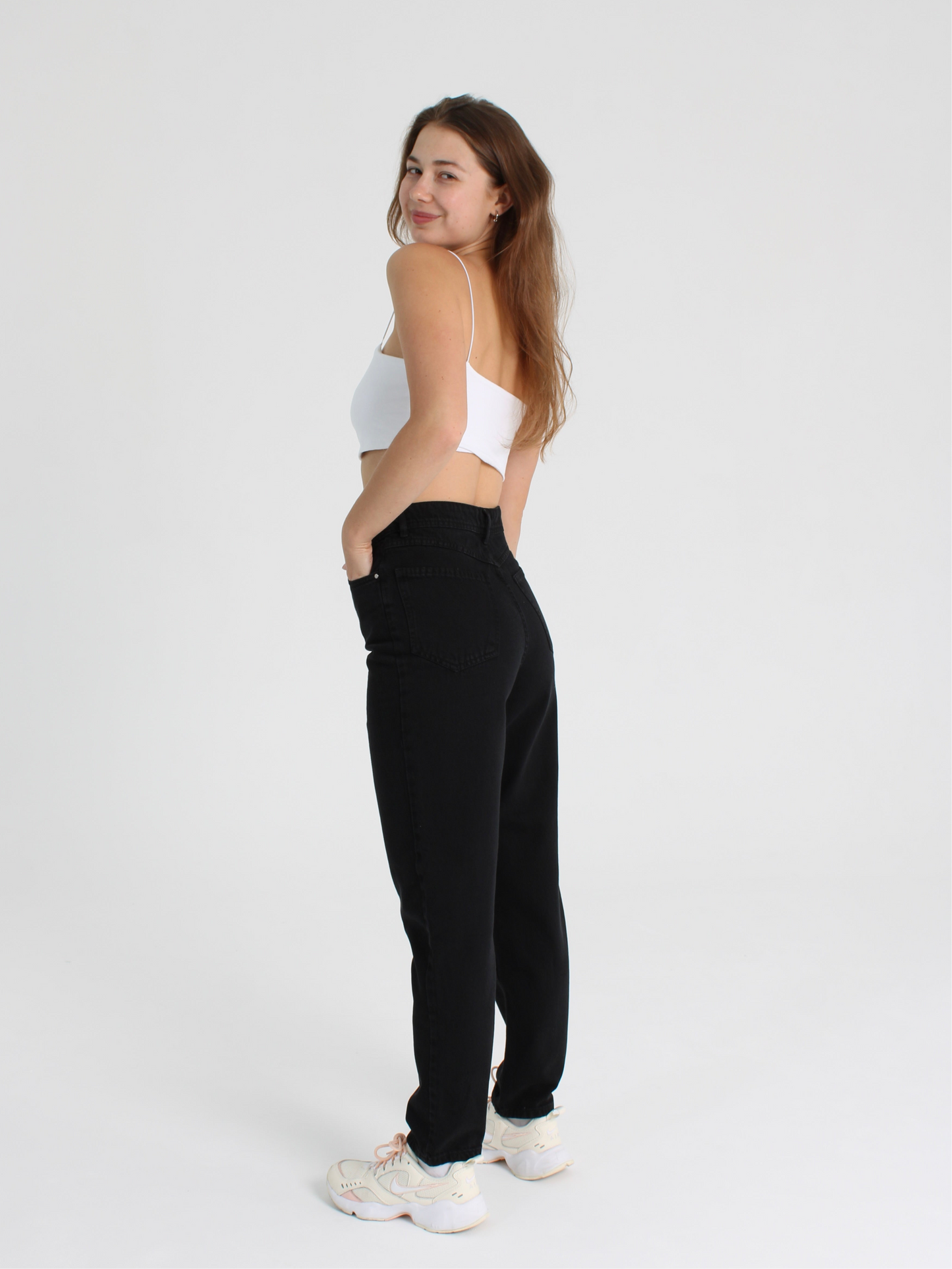 Black Polina Mom Jeans