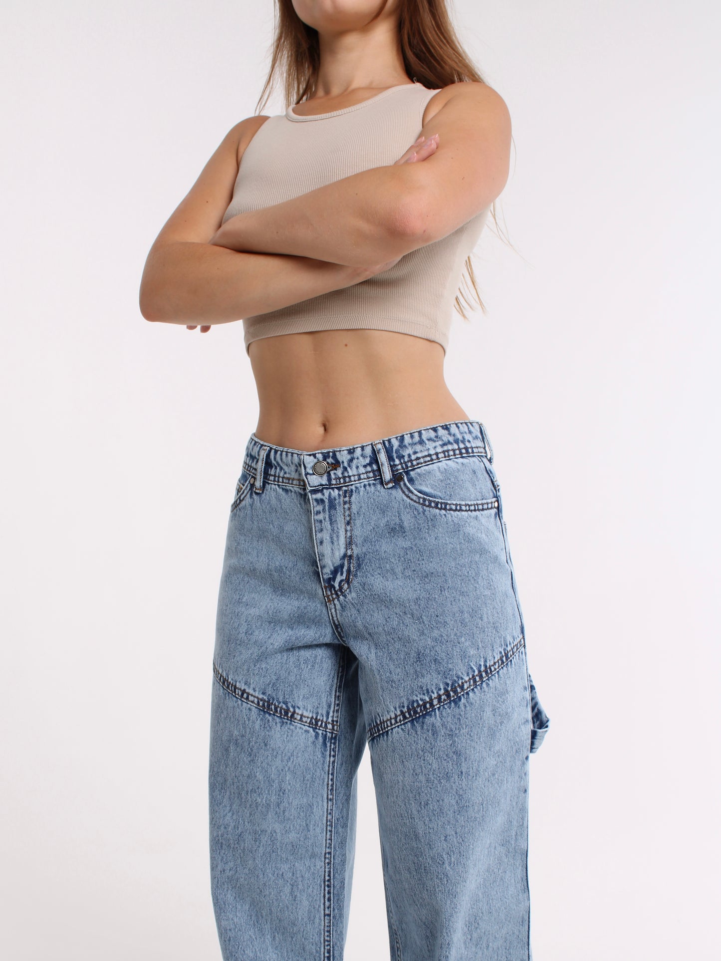 Ocean Blue Dasha Baggy Mid Waist jeans