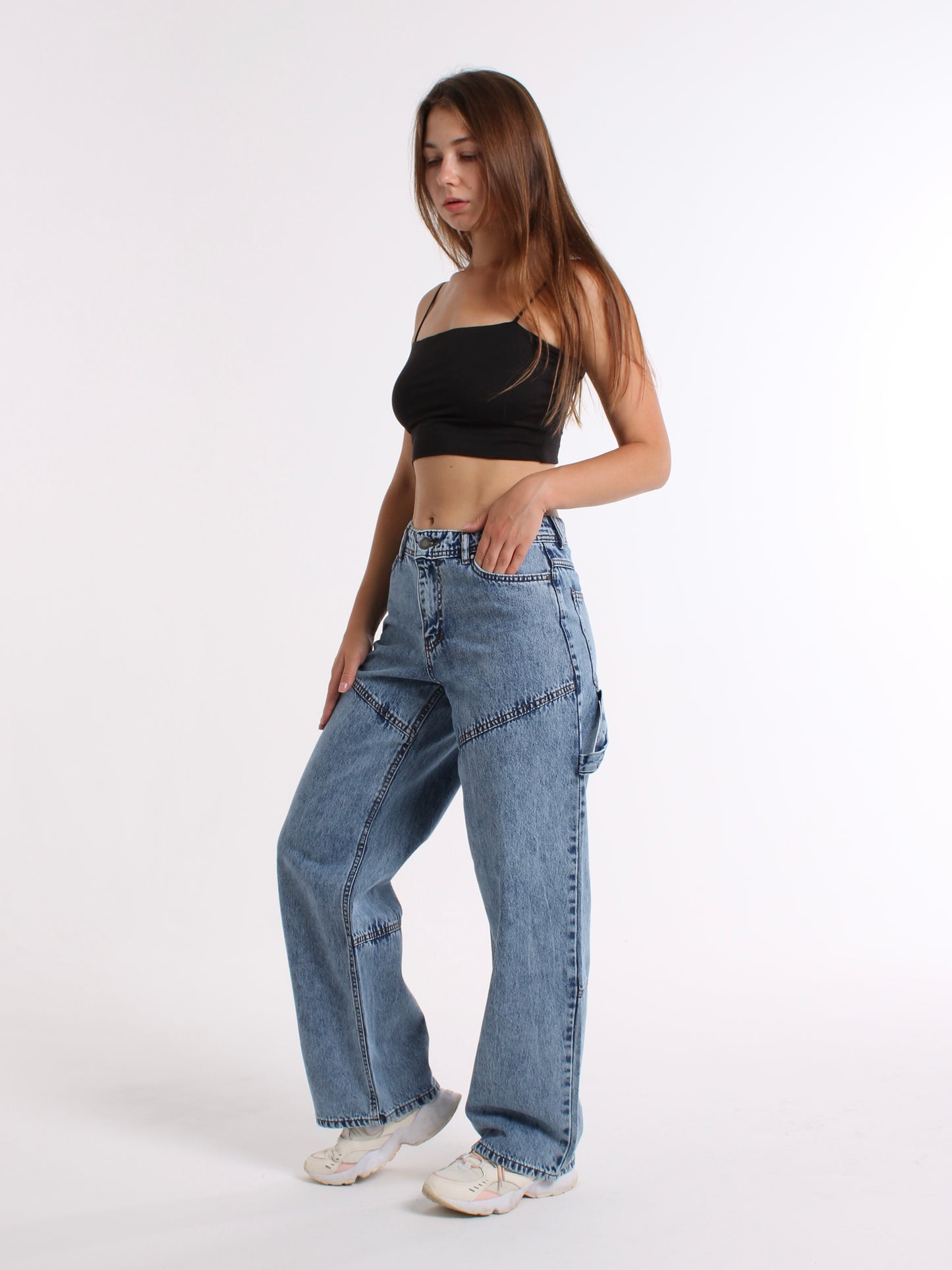 Mid Blue Dasha Baggy Mid Waist jeans