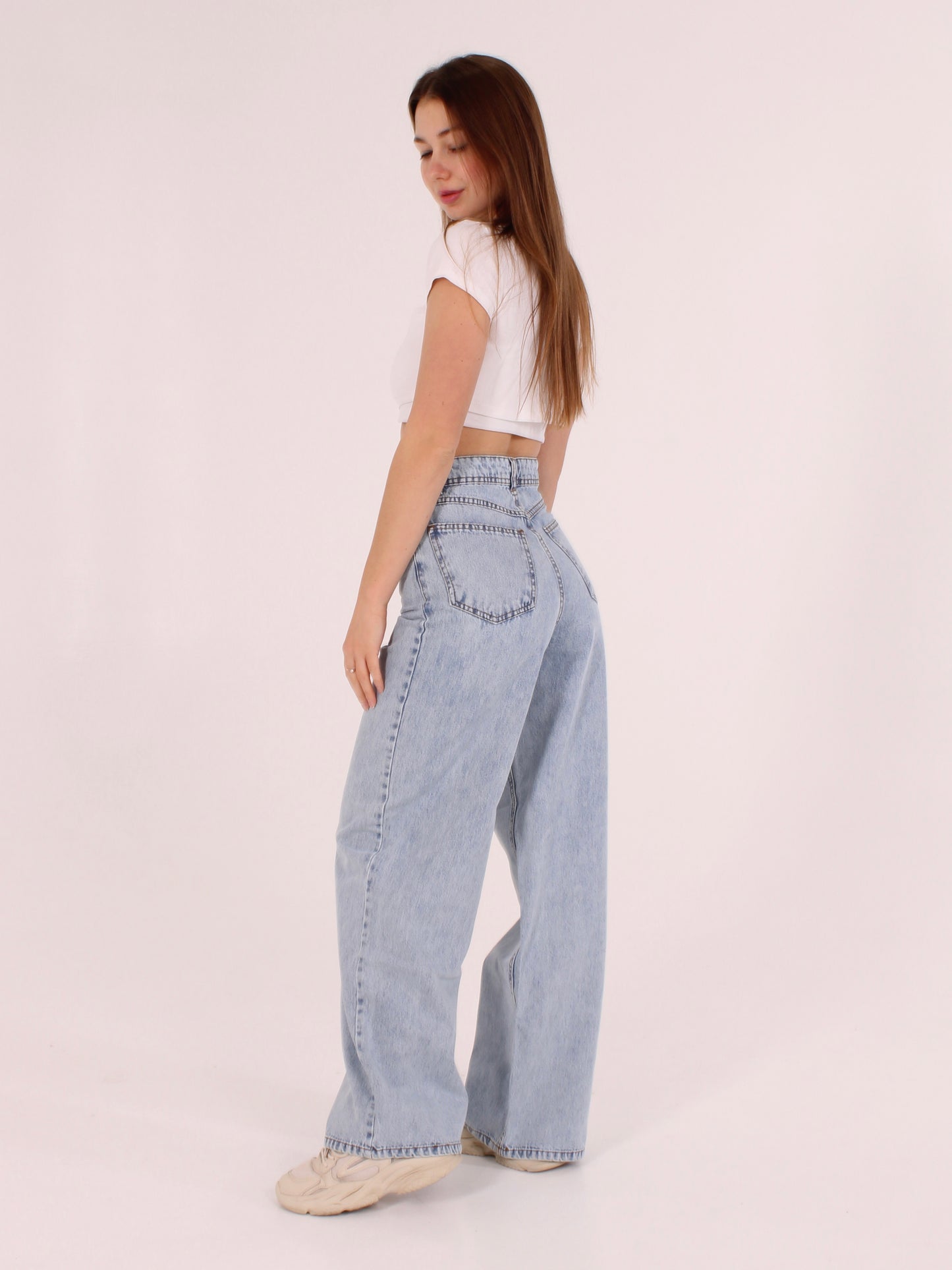 Ocean Blue Masha Wide Leg Jeans