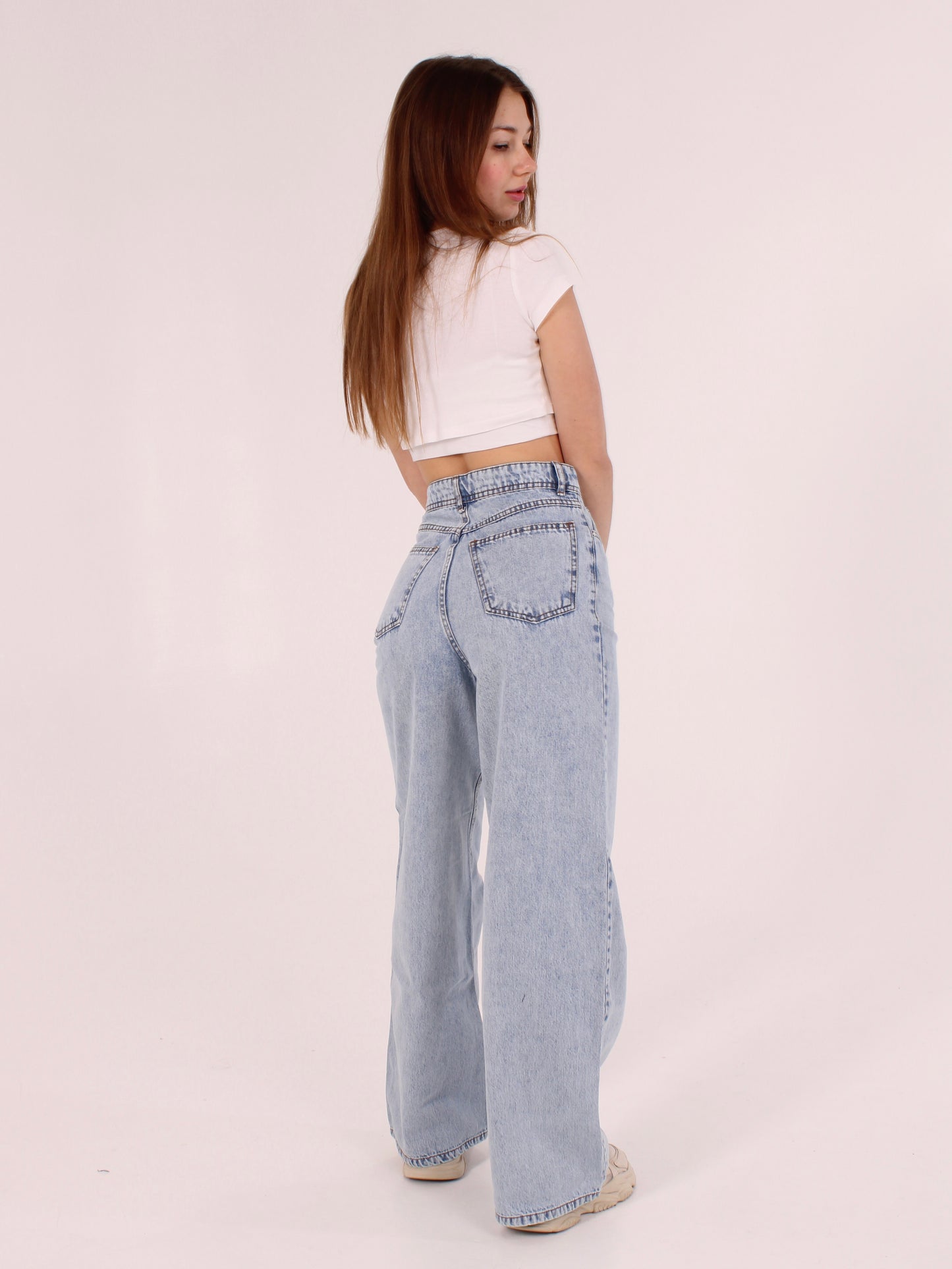 Ocean Blue Masha Wide Leg Jeans