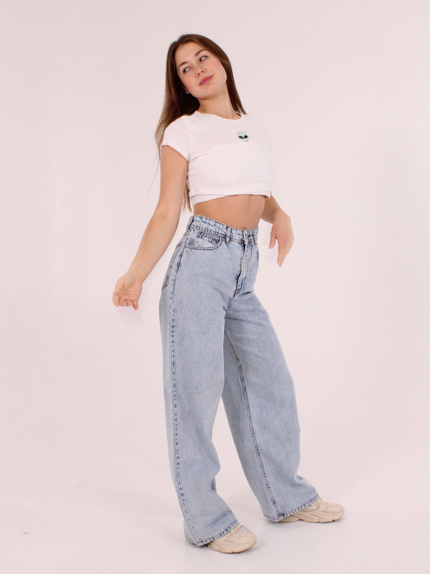 Ocean Blue Masha Wide Leg Jeans