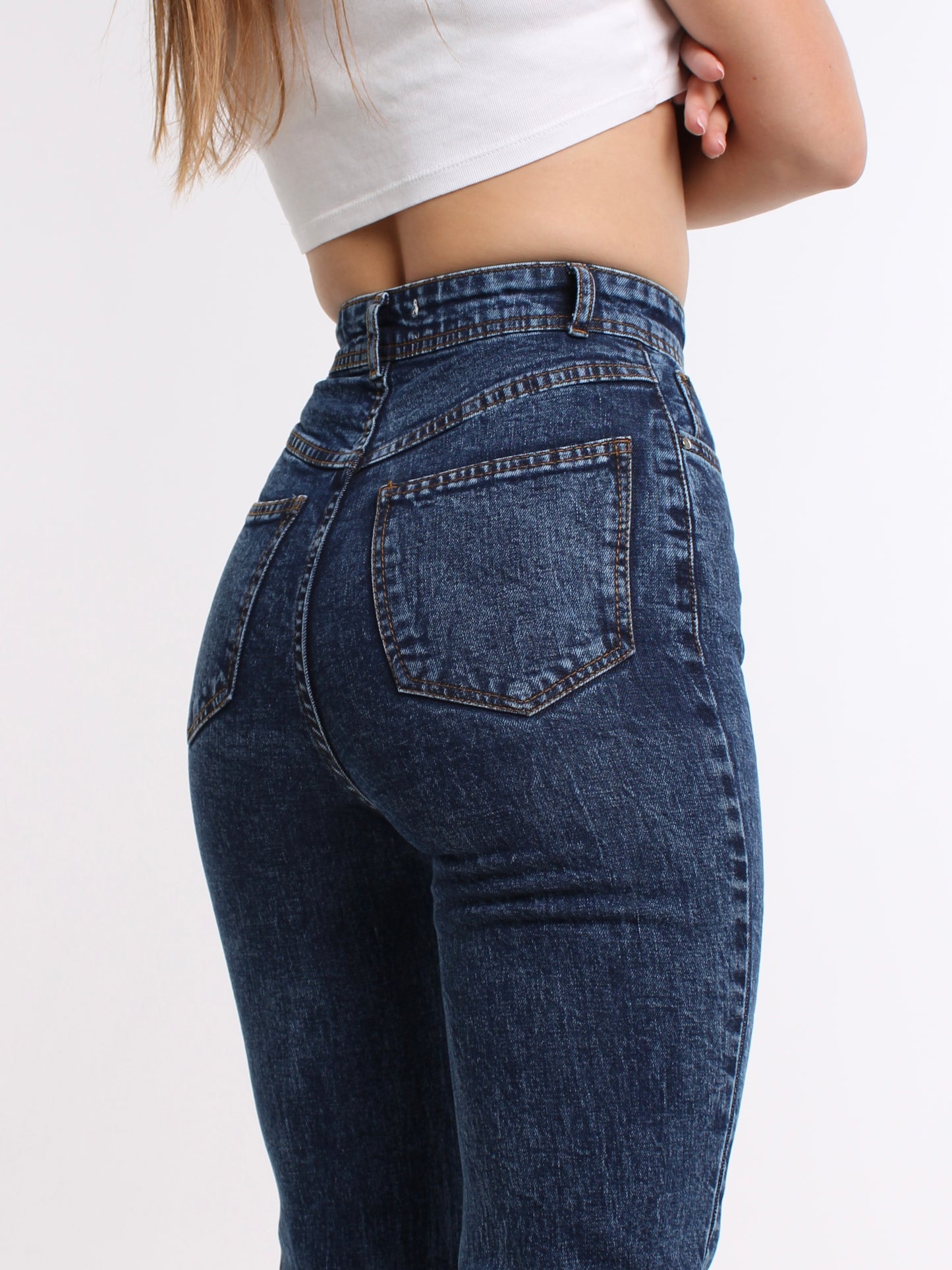 Cropped Rich Blue Viki Flared 70's