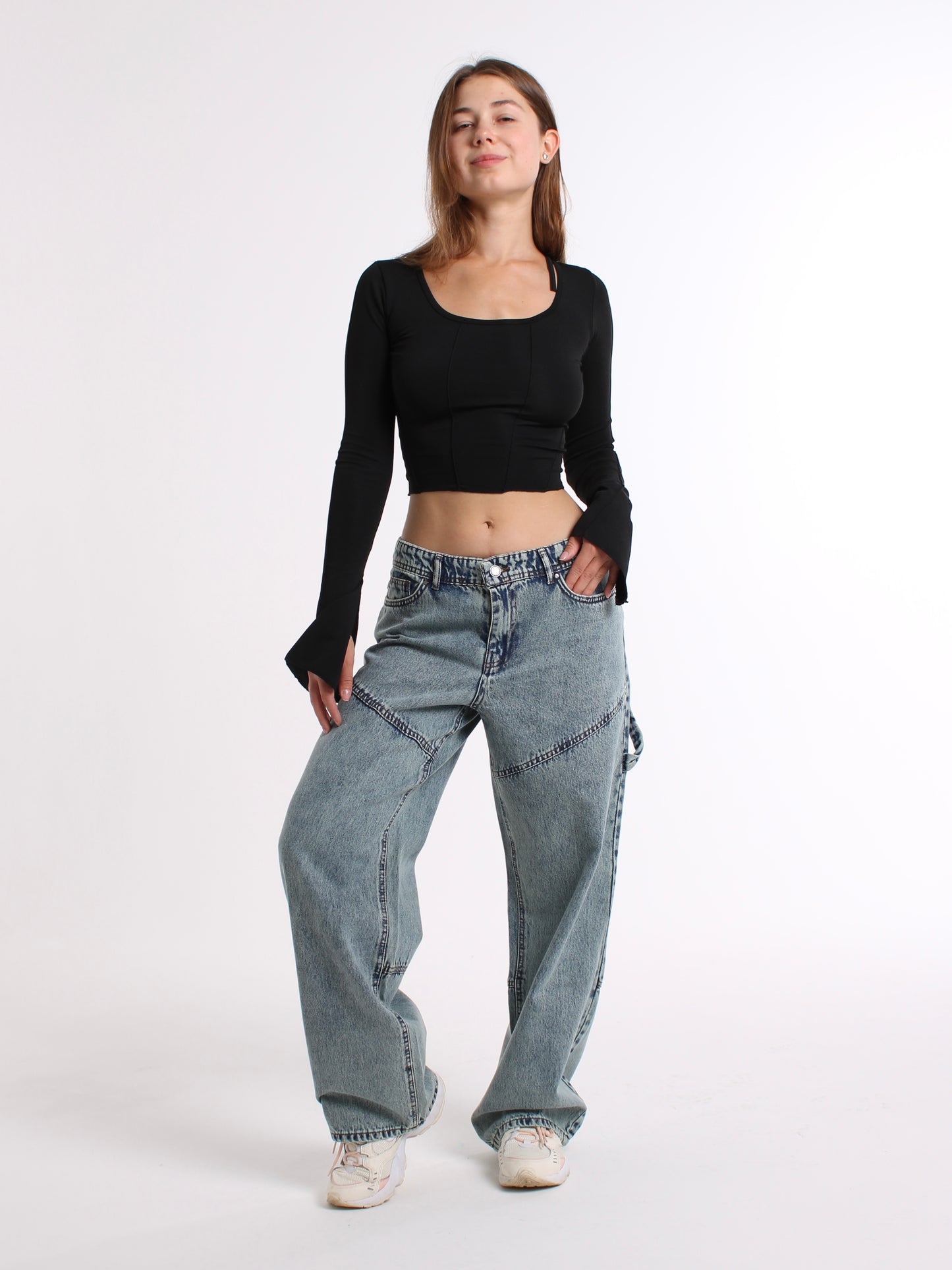 Green Cast Dasha Baggy Mid Waist jeans