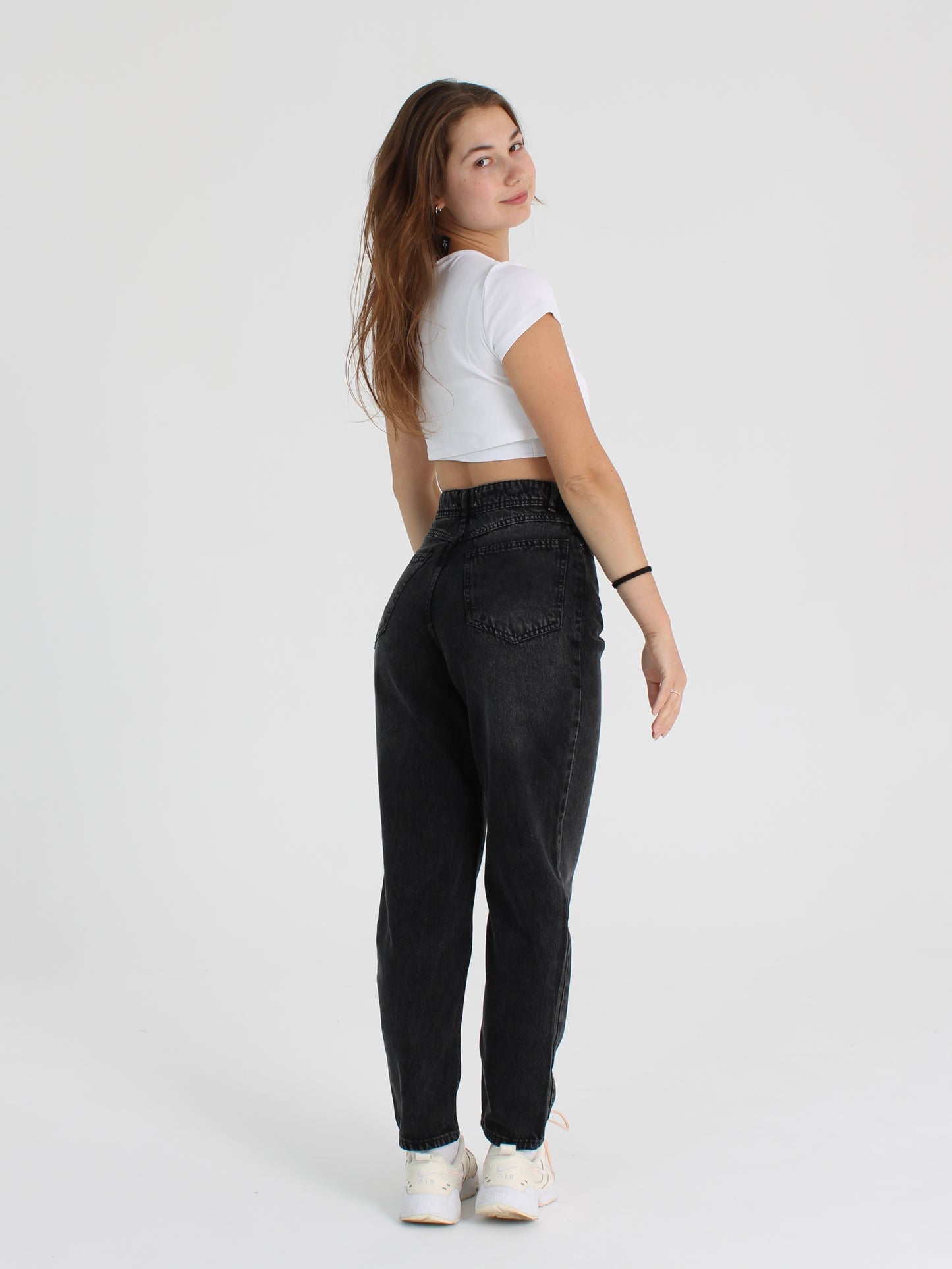 Washed Black Polina Mom Jeans
