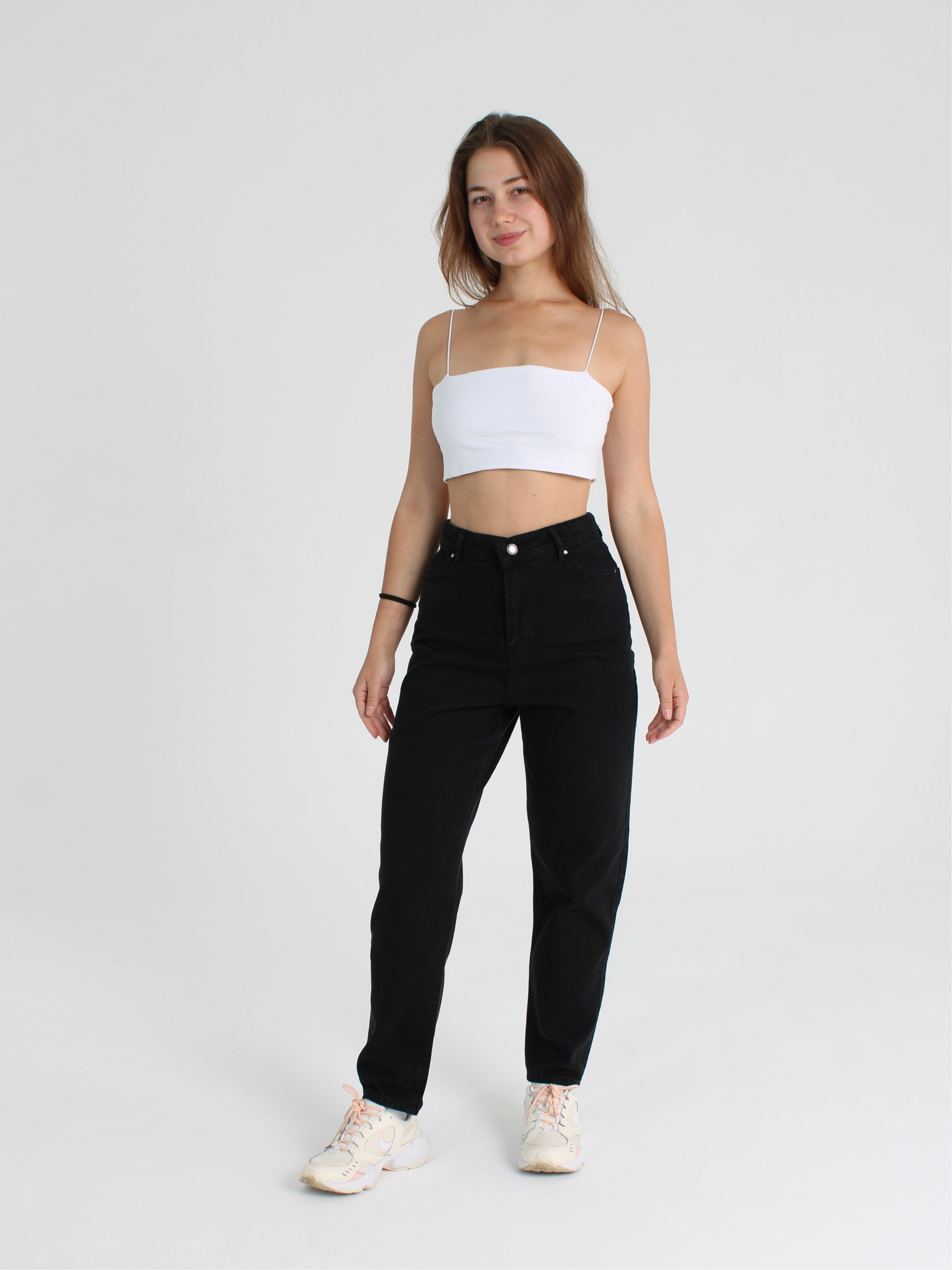 Black Polina Mom Jeans – Devushkajeans - Main Image