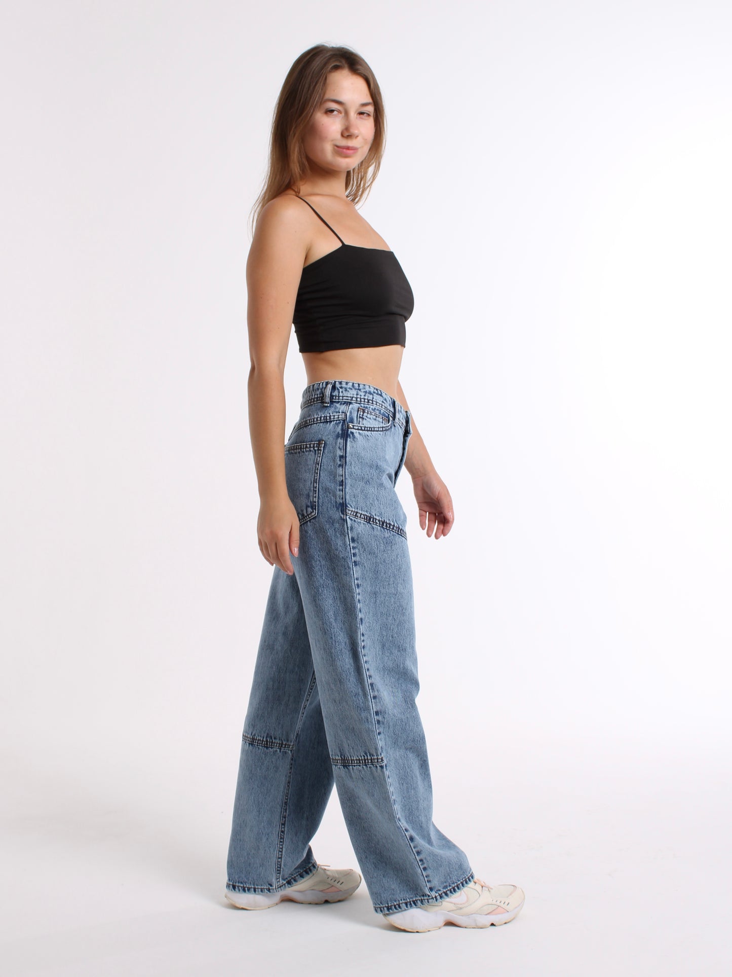 Mid Blue Dasha Baggy Mid Waist jeans