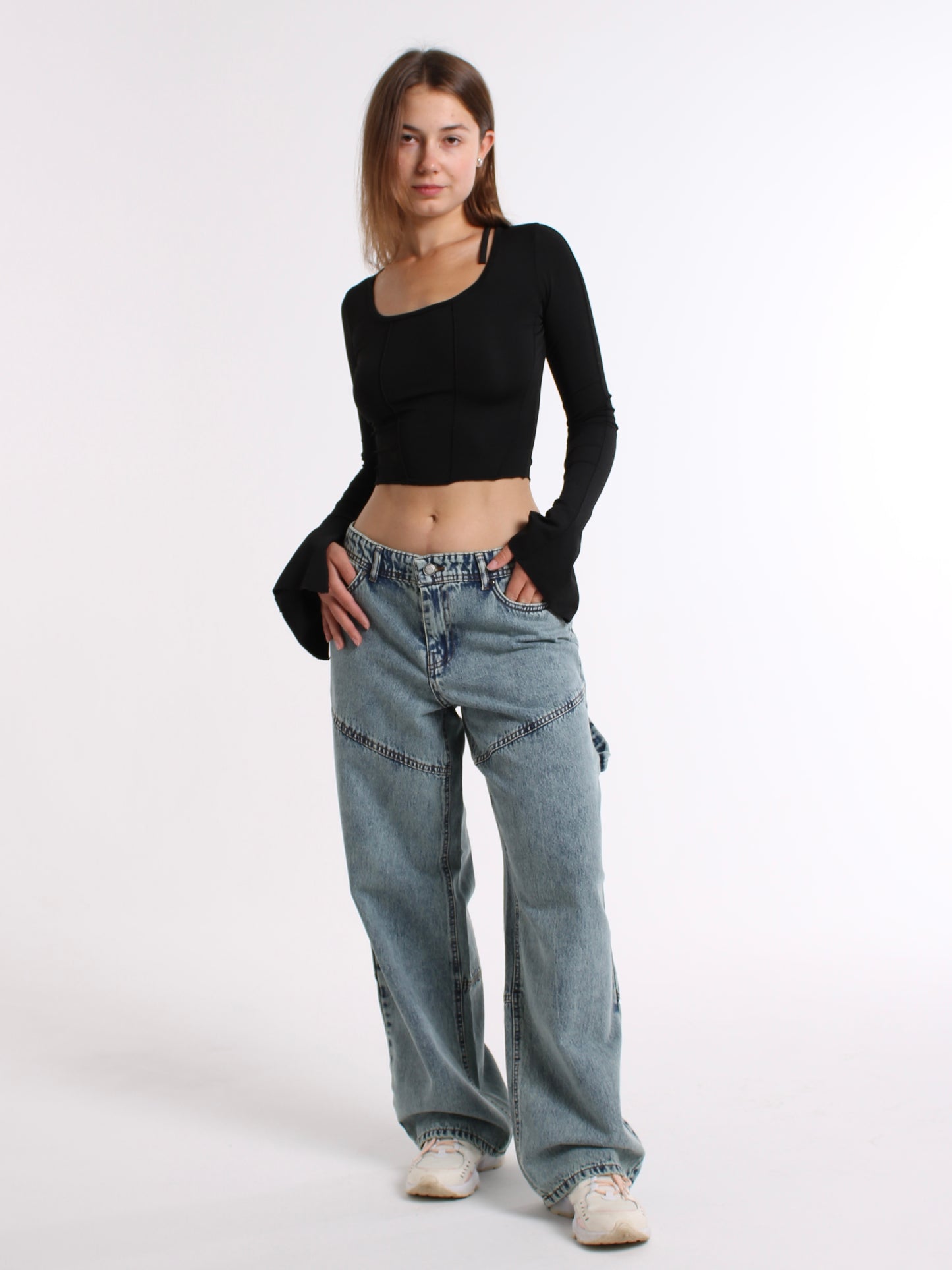 Green Cast Dasha Baggy Mid Waist jeans