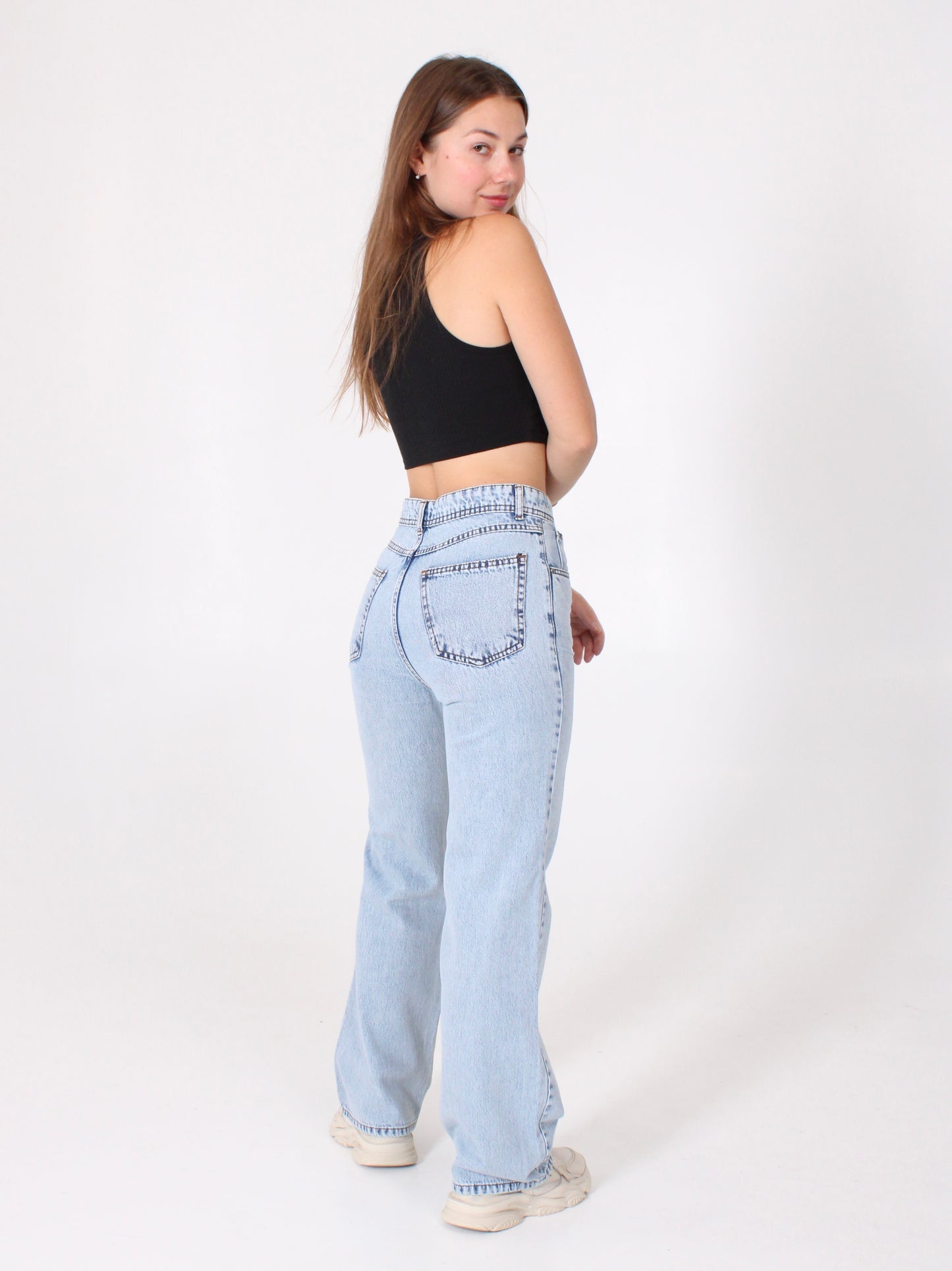 ( Pre-Order ) Light Blue Anna Straight Leg Full Length Jeans