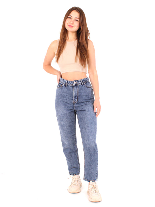 Dark Blue Polina Mom Jeans