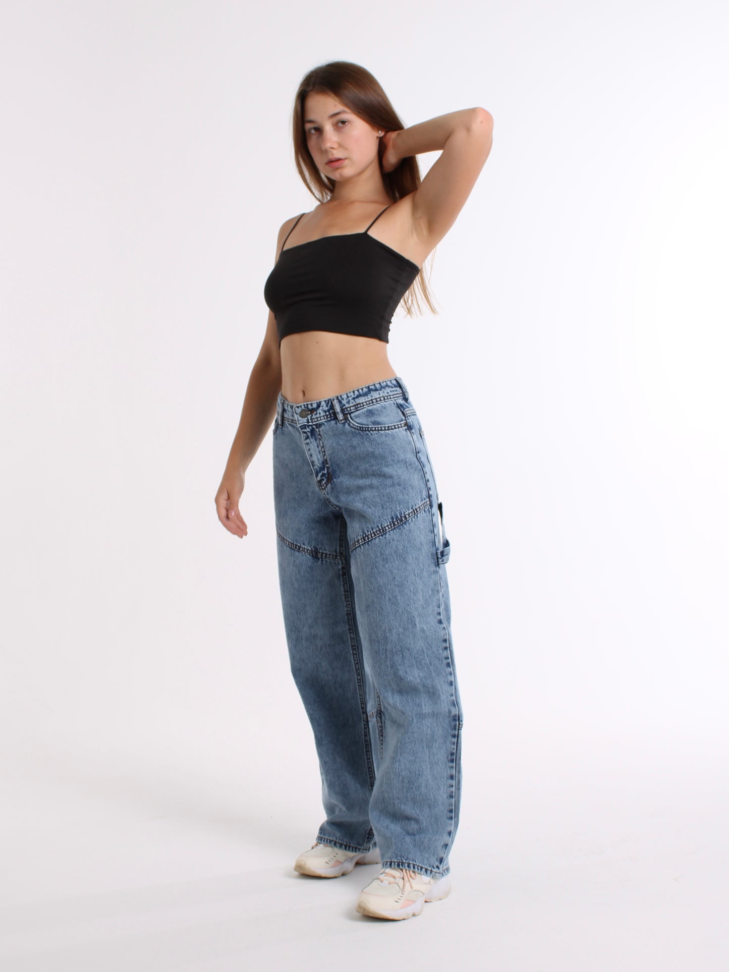 Mid Blue Dasha Baggy Mid Waist jeans