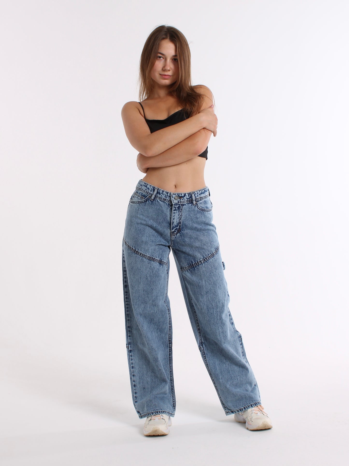 Mid Blue Dasha Baggy Mid Waist jeans