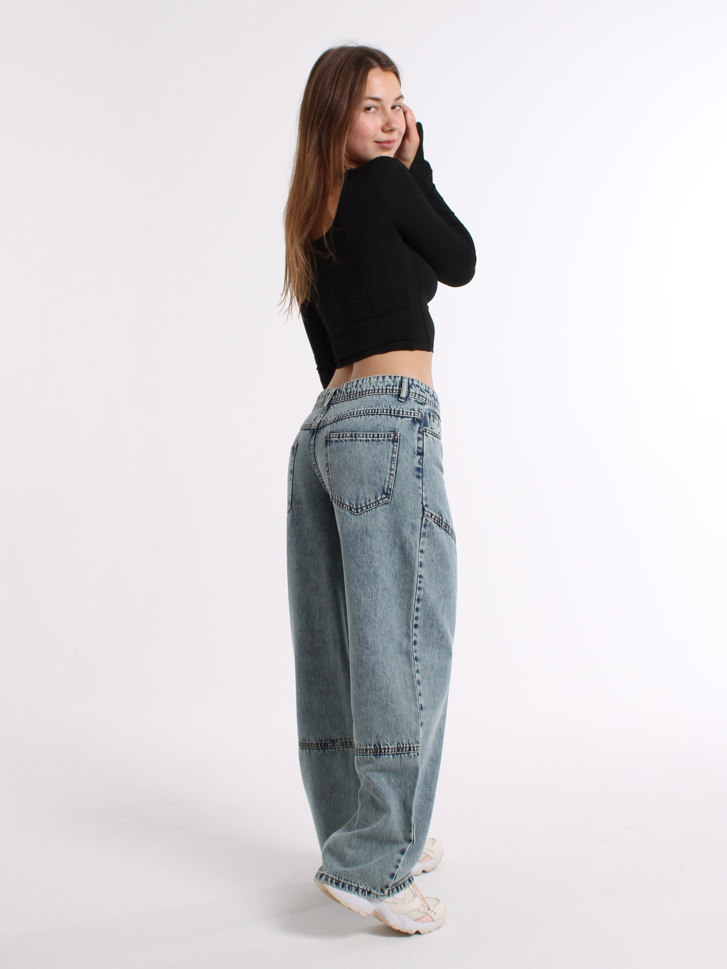 Green Cast Dasha Baggy Mid Waist jeans