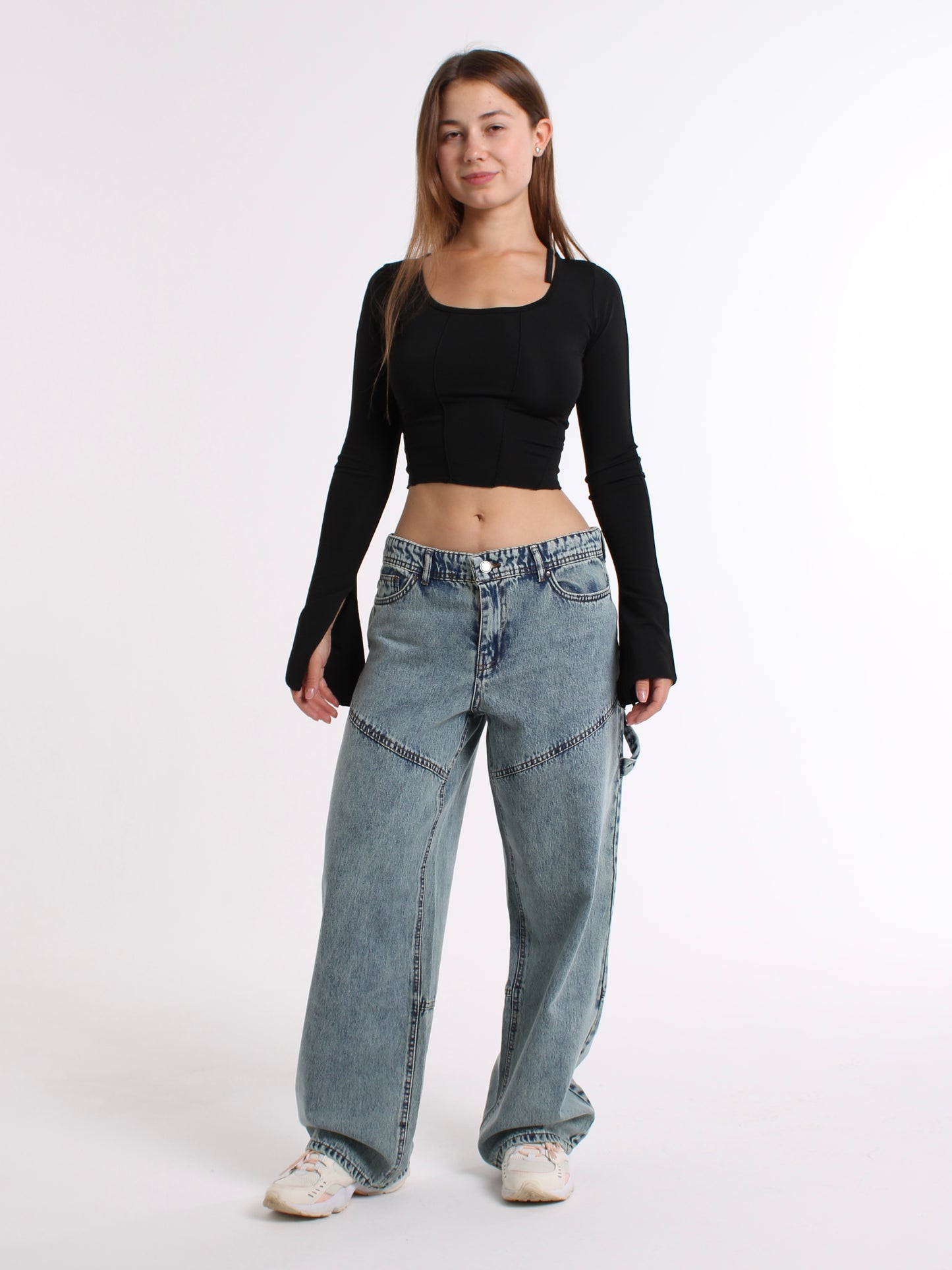 Green Cast Dasha Baggy Mid Waist jeans