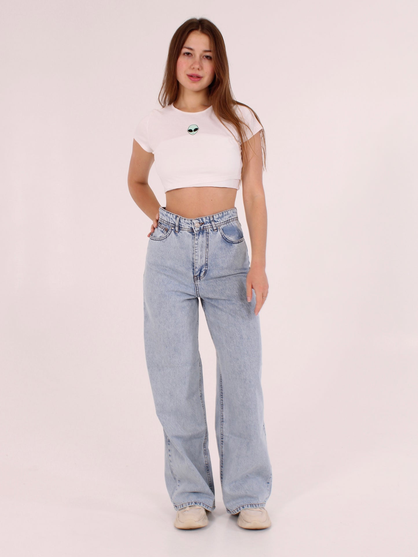 Ocean Blue Masha Wide Leg Jeans