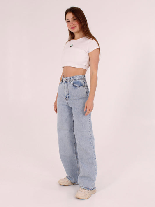 Ocean Blue Masha Wide Leg Jeans