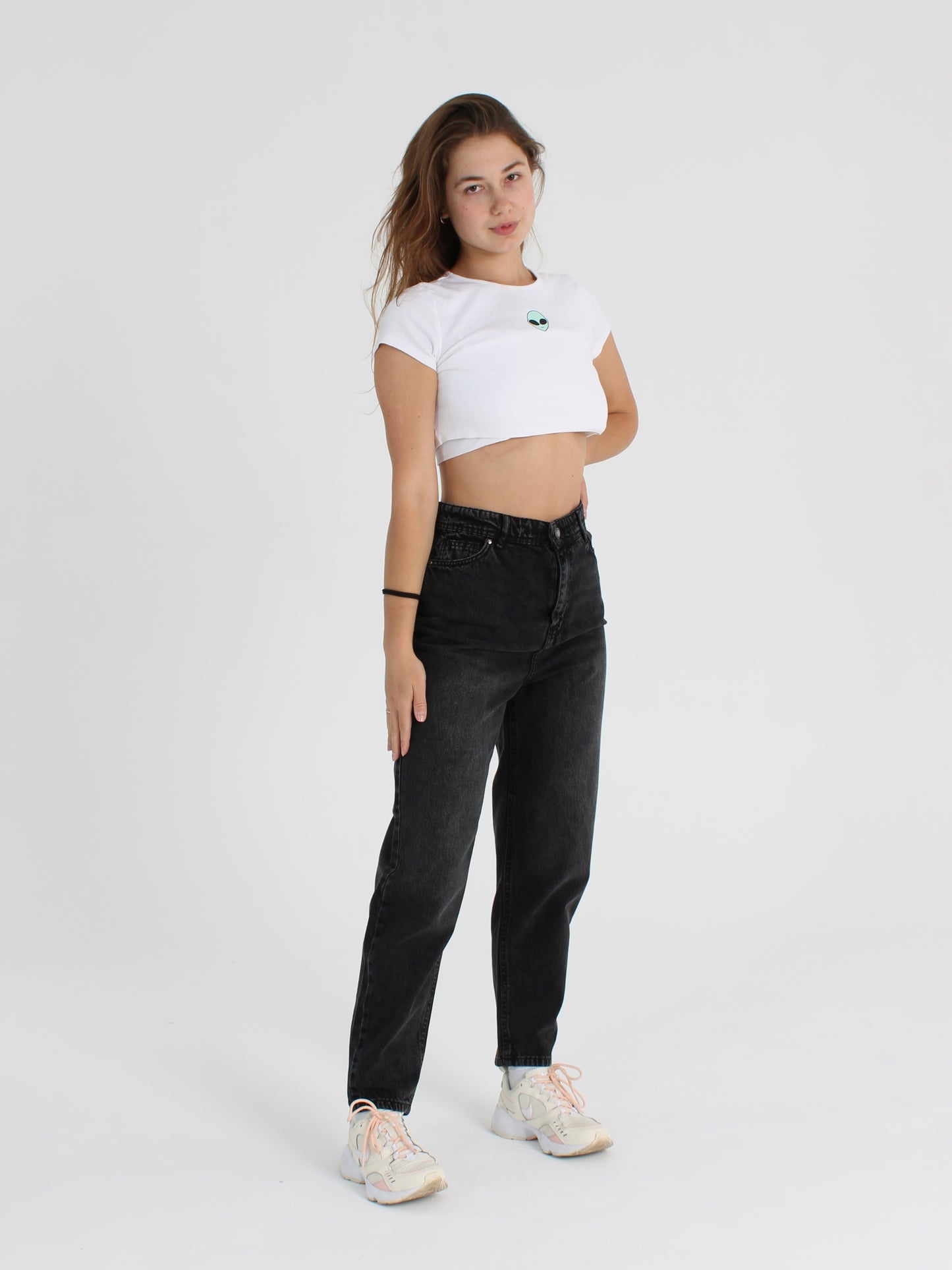 Washed Black Polina Mom Jeans