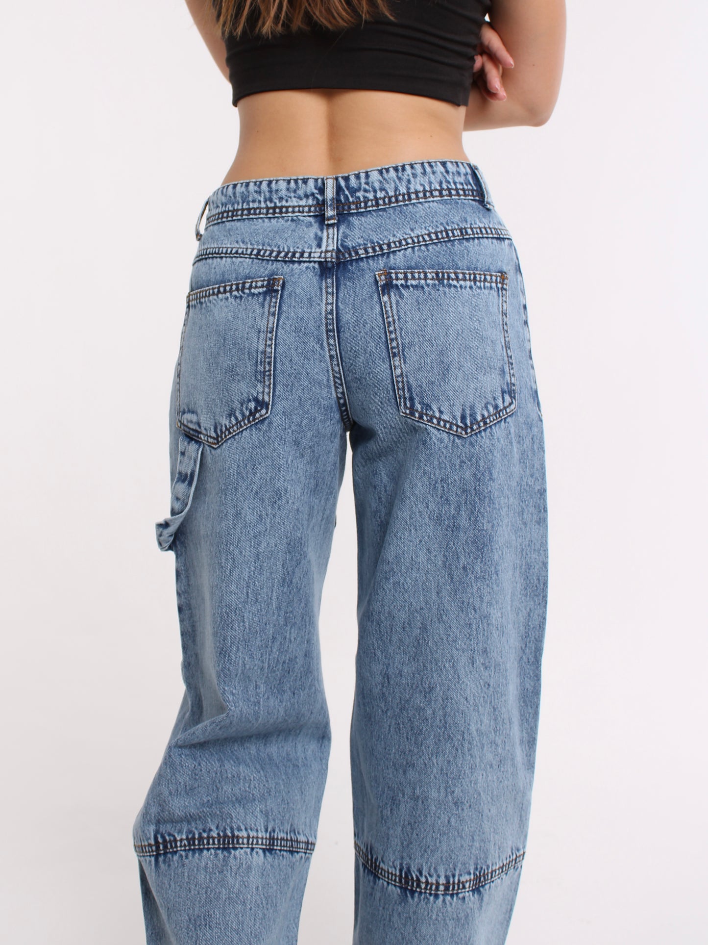 Mid Blue Dasha Baggy Mid Waist jeans