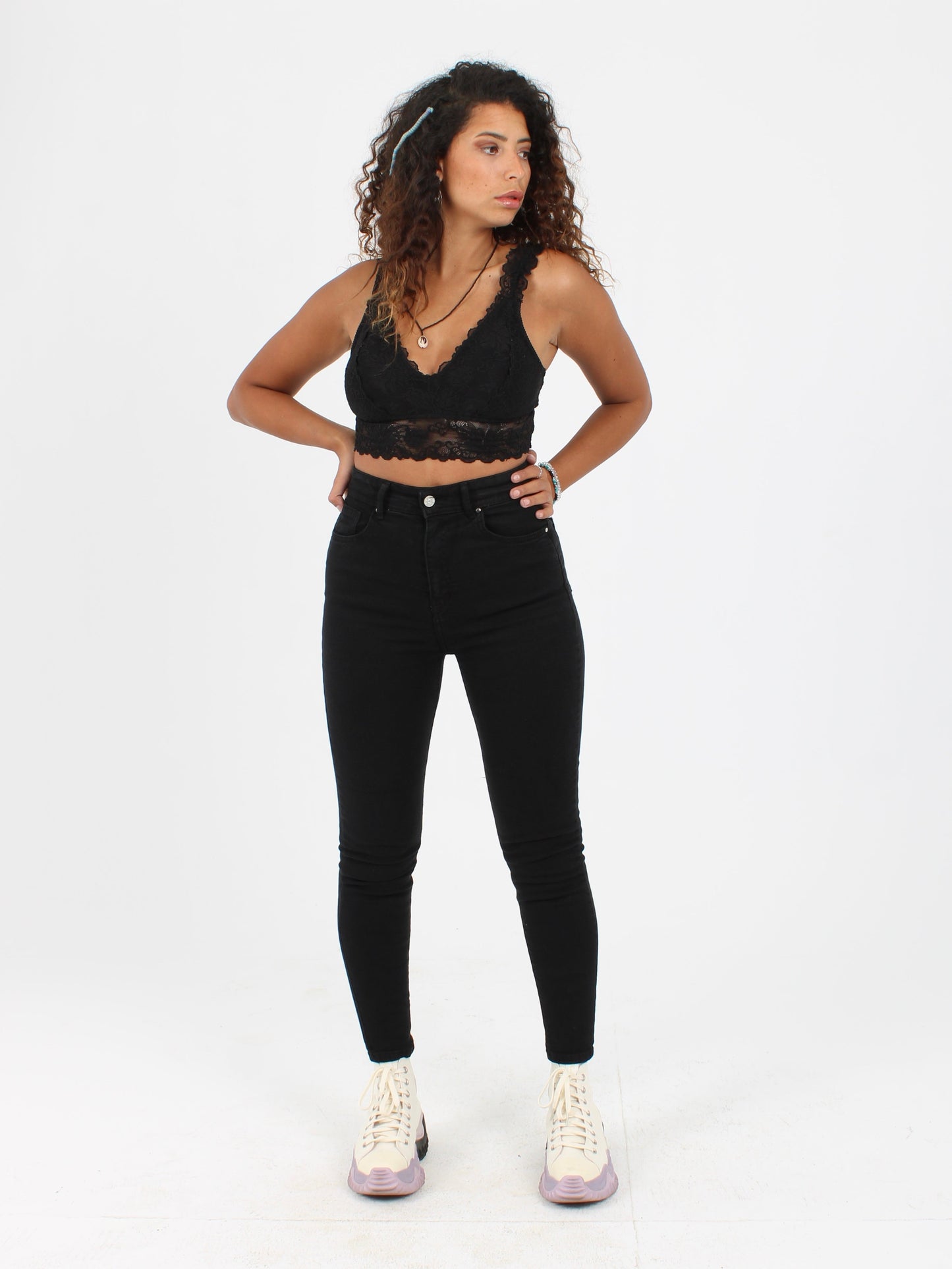 Black Yulia Super Skinny Jeans