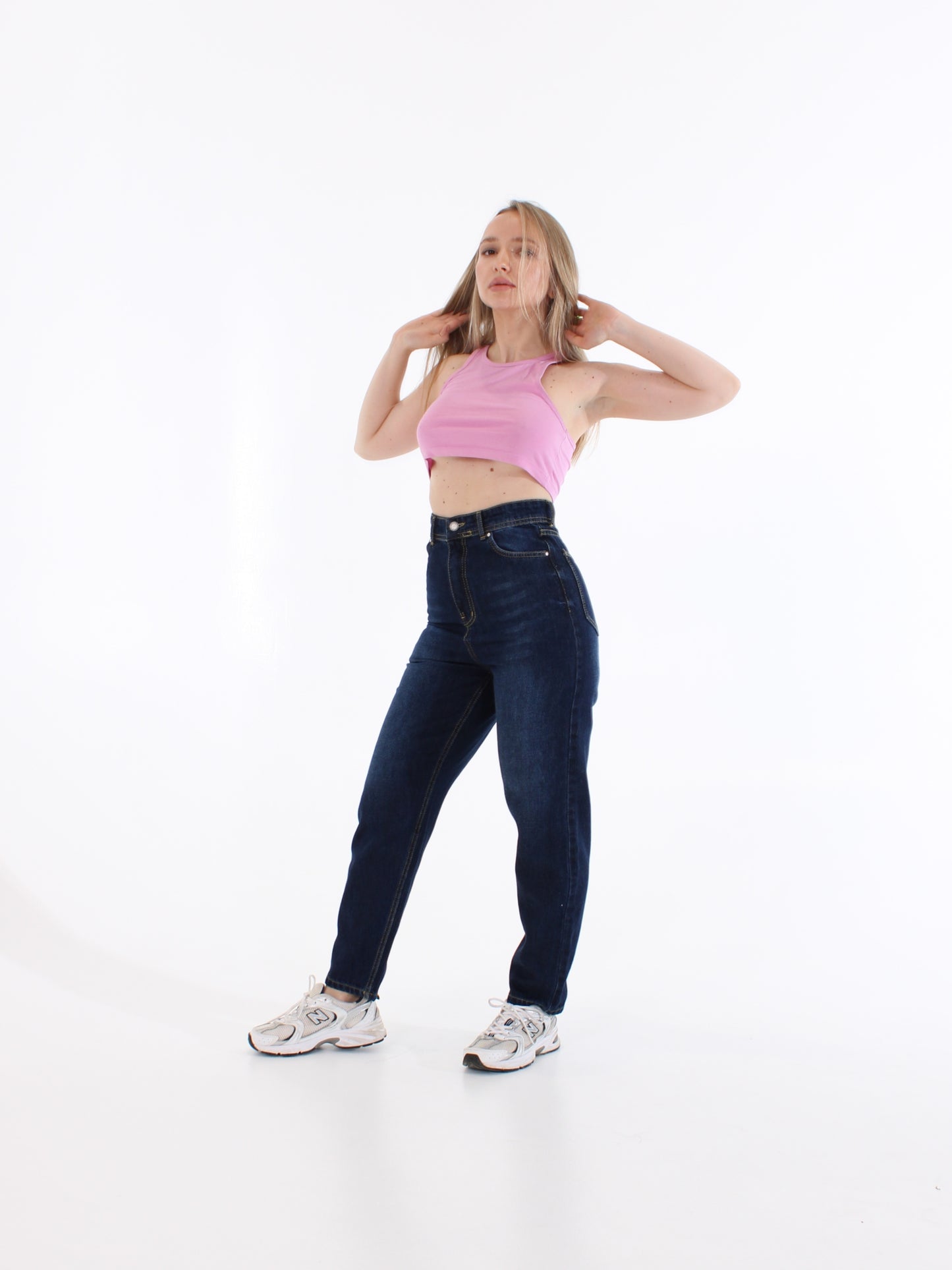 Blue Black Polina Mom Jeans