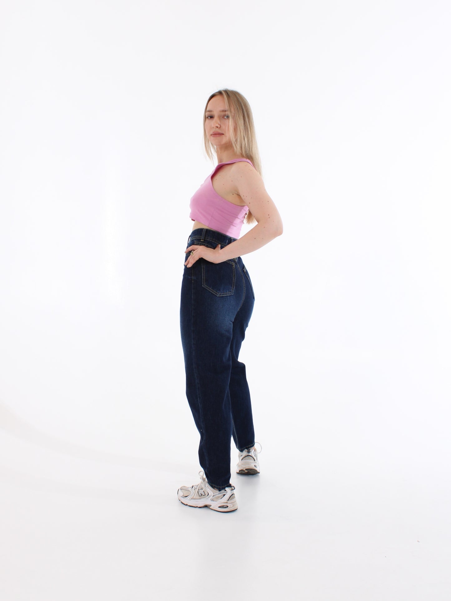 Blue Black Polina Mom Jeans