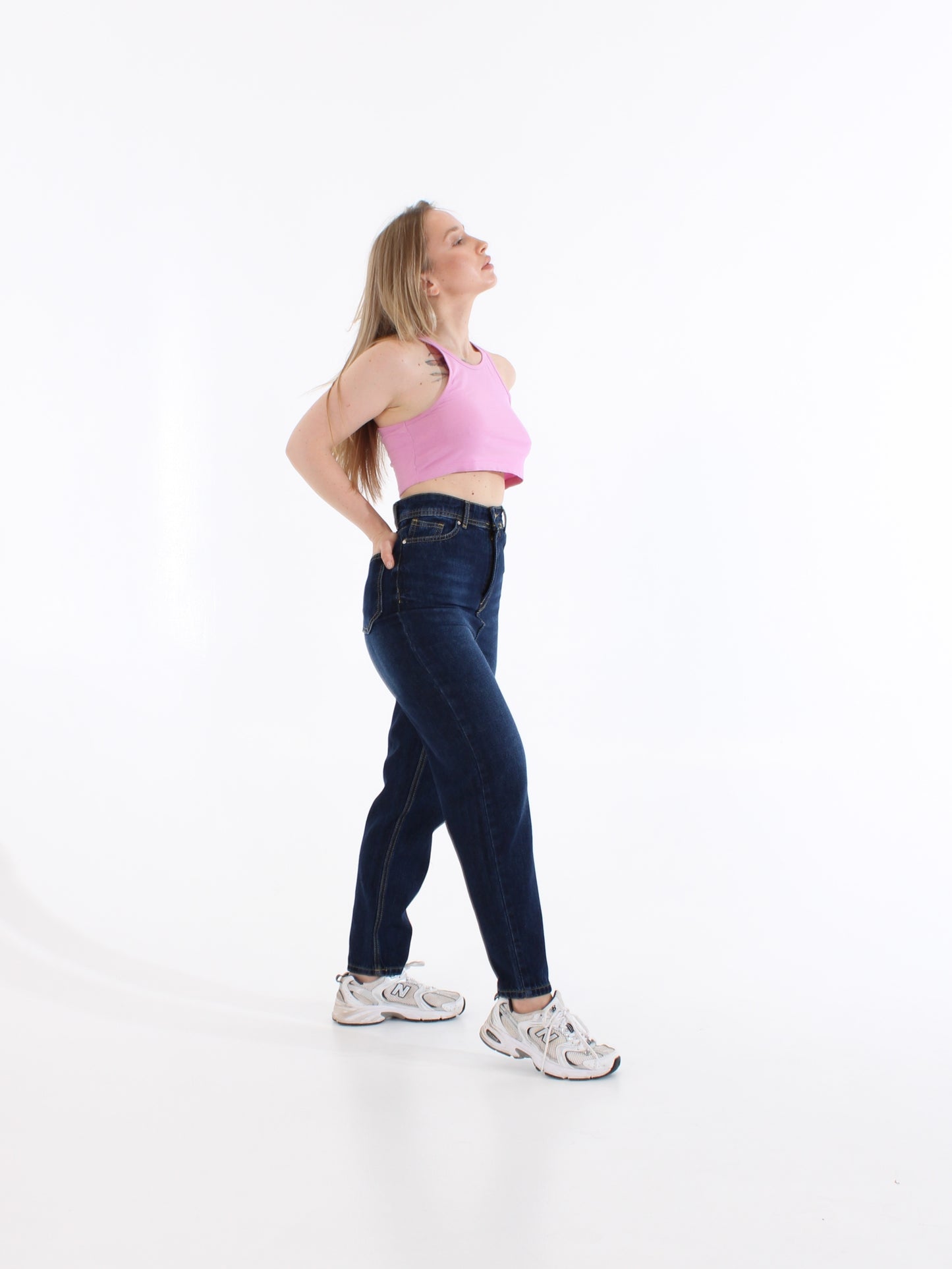 Blue Black Polina Mom Jeans